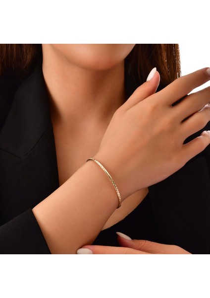 Tasarım Altın Kelepçe - 14K