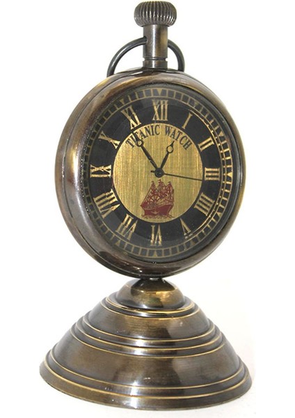 Masa Üstü Pirinç Saat Model 5