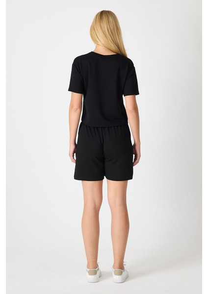 Kadın Bisiklet Yaka Kısa Kol Şort Takım 2995 indirimleri