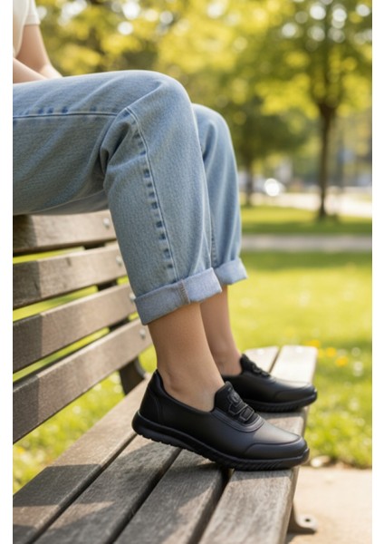 Bağsız Kolay Giyilen Mevsimlik Ortopedik Kadın Günlük Yürüyüş Anne Ayakkabısı