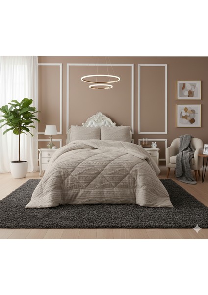 Comfort Yorgan Seti Çift Kişilik Ivy Cappucino