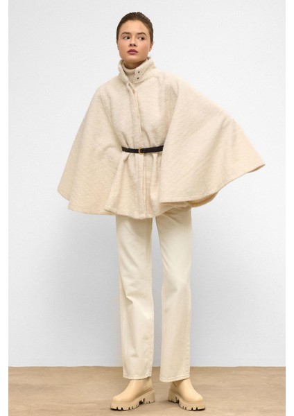 Kemerli Kalın Panço Ekru 3154 modelleri