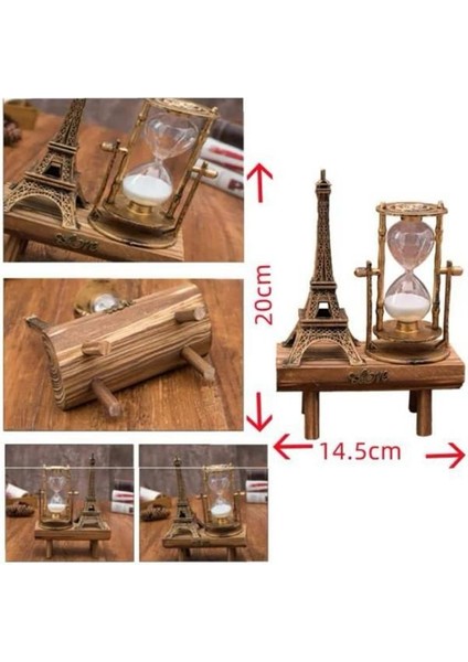 Techmrt Masa Biblosu Dekoratif Süs Kum Saati Eyfel Kulesi Hediyelik Kum Saati fırsatları