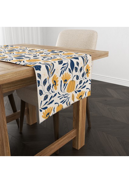 Dijital Baskılı Runner - Yaprak / Sonbahar / Kabak Desenli - 140X40 cm modelleri