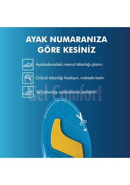 - GC11 - Sport Gel | Spor Ayakkabı ve Aktiviteler Için Ark Destekli Ortopedik Yumuşak Jel Iç Tabanlık