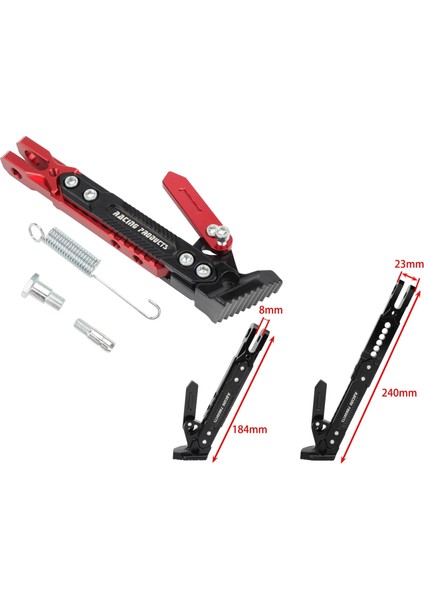 Üniversal Yan Sehpa Set Ayarlı Alüminyum Kırmızı fiyatları