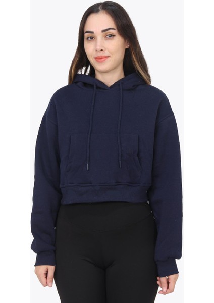 2525 Kapşonlu 3 Iplik Kısa Sweat