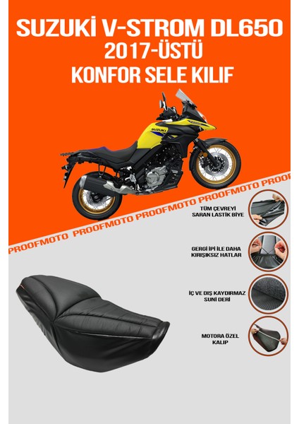 Suzuki V-Strom DL650 (2017 - Üstü) Konfor Sele Kılıf