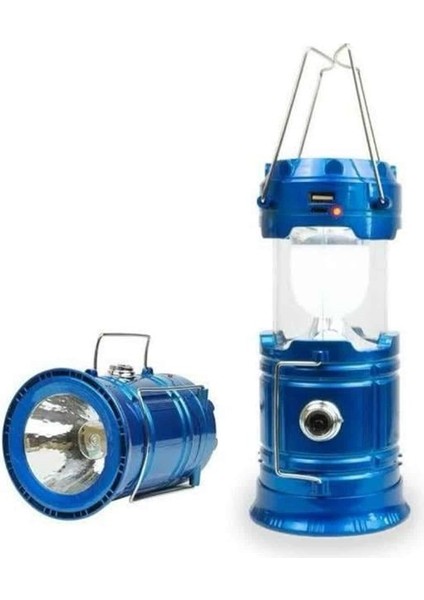 Techmrt Kamp Lambası El Feneri Askılı Büyük Boy USB Şarjlı Işıldak