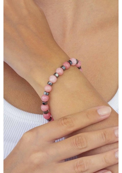 Pembe Ceyt Taşı Doğal Taş Bileklik fiyatları