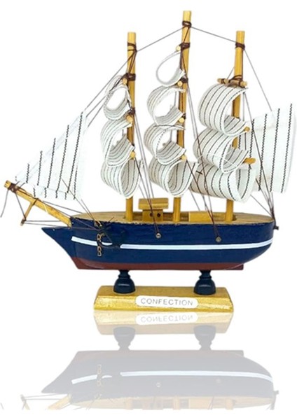 Orta Boy Dekoratif Ahşap Gemi Model6