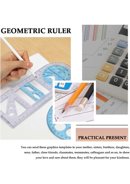 2 Adet Çok Fonksiyonlu Geometrik Cetvel Plastik Daire Çizim Aracı Çizim Şablonları Net Grafik Tasarım Araçları (Yurt Dışından) modelleri