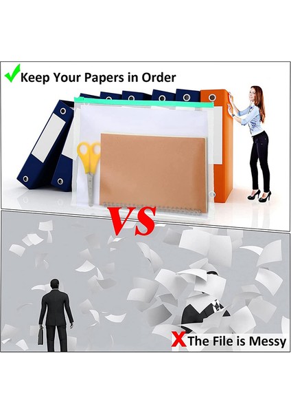 40PCS Binder Cepleri A4 Boyut 3 Delik Bağlayıcı Cepleri 3 Ring Binder Gevşek Yaprak Torbaları Için Fermuar Bağlayıcı ile Su Geçirmez (Yurt Dışından) indirimleri