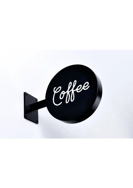 Işıklı Iş Yeri Ofis Tabela Daire Düz Ayaklı Fener Tabela 60X60 cm