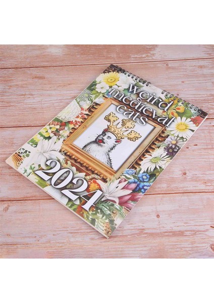 Garip Ortaçağ Kedileri Takvimi 2024 Takvim 12 Aylık Duvar Takvimi Ofis Evi Hediye Kaplamalı Kağıt A (Yurt Dışından)