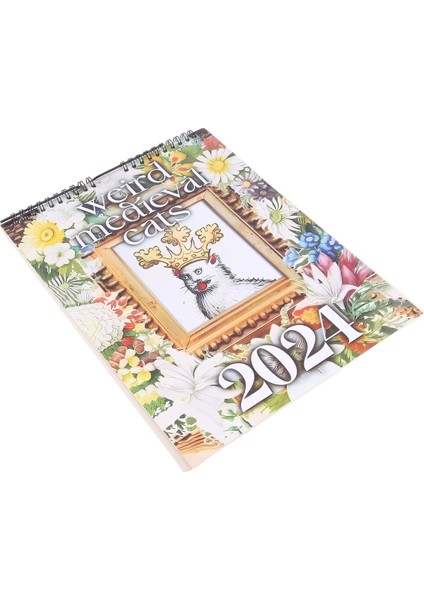 Garip Ortaçağ Kedileri Takvimi 2024 Takvim 12 Aylık Duvar Takvimi Ofis Evi Hediye Kaplamalı Kağıt A (Yurt Dışından) fırsatları