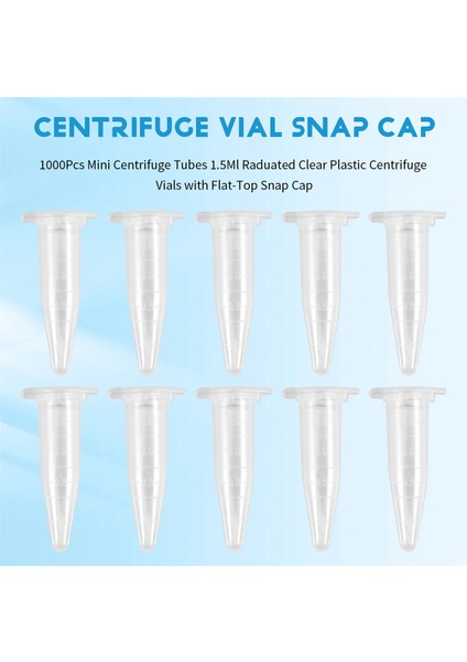 1000PCS Mini Santrifüj Tüpleri 1.5ml Yayılmış Açık Plastik Santrifüj Şişeleri Düz Üst Kısım Kapağı (Yurt Dışından) fırsatları