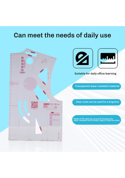 1: 1 Moda Bez Tasarım Cetveli Kalıp Okulu Öğrenci Öğretim Giyim Çizim Şablonu Giysi Prototip Cetvel (Yurt Dışından) fırsatları