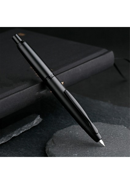 Basın Geri Çekilebilir Dolma Kalem Ekstra Ince Uçlu Metal Mat Mürekkep Kalem (Yurt Dışından)
