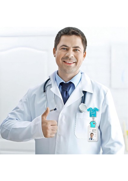 6 Adet Komik Hemşirelik Kimlik Kartı Parıltılı Rozet Tutucu Geri Çekilebilir Klips (Yurt Dışından) fırsatları