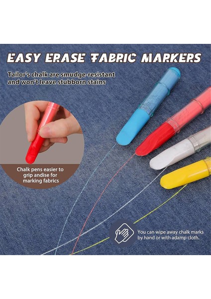 Dikiş, Yorgancılık, El Sanatları Için Kumaş Tebeşir Kalemleri (1 Cetvel ile 2 Adet) (Yurt Dışından) fiyatları