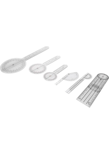 6pcs Spinal Cetvel Omurga Parmak Gonyometre Prentors Çok Rüller Açısı 180/360 Derece Ölçüm Aracı (Yurt Dışından) modelleri
