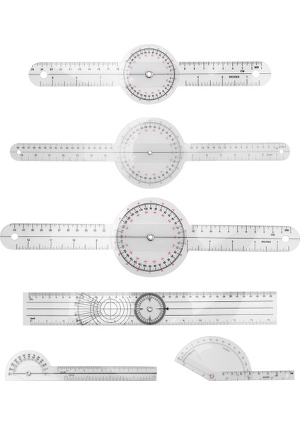 6pcs Spinal Cetvel Omurga Parmak Gonyometre Prentors Çok Rüller Açısı 180/360 Derece Ölçüm Aracı (Yurt Dışından) fırsatları