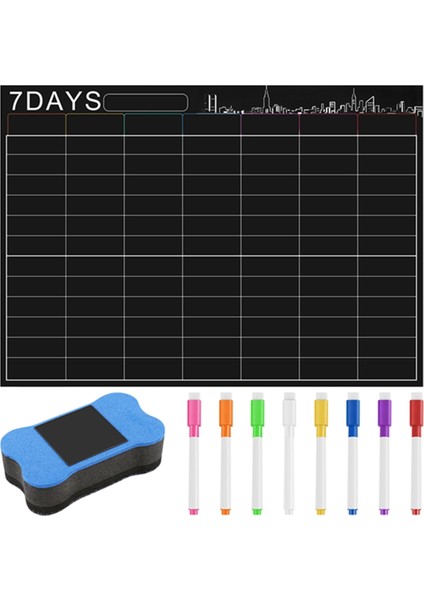 Manyetik Kuru Silme Takvim Seti 16X12 Inç Beyaz Tahta Haftalık Planlayıcı Organizatör A3 Buzdolabı Buzdolabı Mutfak Için Beyaz Kurul Ev (Yurt Dışından)