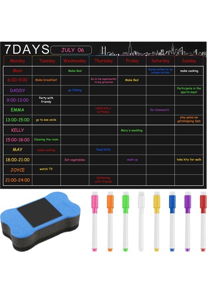 Manyetik Kuru Silme Takvim Seti 16X12 Inç Beyaz Tahta Haftalık Planlayıcı Organizatör A3 Buzdolabı Buzdolabı Mutfak Için Beyaz Kurul Ev (Yurt Dışından) fiyatları
