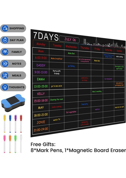 Manyetik Kuru Silme Takvim Seti 16X12 Inç Beyaz Tahta Haftalık Planlayıcı Organizatör A3 Buzdolabı Buzdolabı Mutfak Için Beyaz Kurul Ev (Yurt Dışından) fırsatları