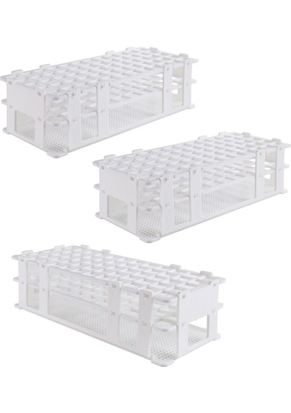 3 Adet Plastik Test Tüp Tutucuları, 60 Delik, 16 mm Test Tüpleri, Beyaz, Çıkarılabilir Laboratuvar Test Tüpü Tutucu (60 Delik) (Yurt Dışından) fiyatları