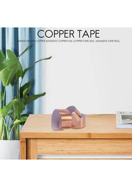 50MMX10M Emi Bakır Yapışkan Bakır Folyo Bakır Bant Kendi Yapışkanlı Bant Rulosu (Yurt Dışından) fırsatları