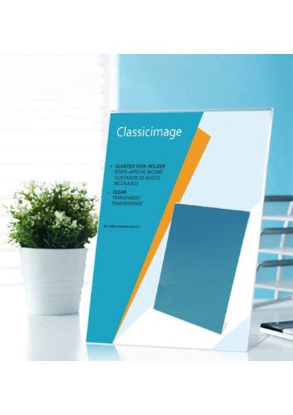 Akrilik Temiz Kart Tutucu Stand A4, Işaret Etiket Çerçevesi, Masa Kartı Tutucuları, 3mm Kartvizit Ekran Sahibi (1 Pc) (Yurt Dışından) fiyatları