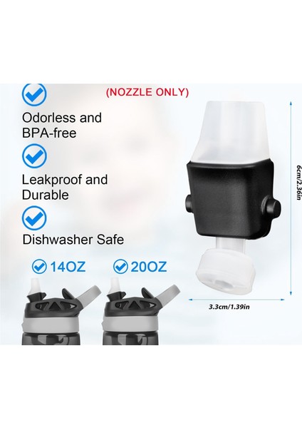 6pcs Contio Için Yedek Çıkış, Yumuşak Kapak Yedek Parçalar Contigo Aubrey 14OZ/20OZ Için Silikon Ağızlık (Yurt Dışından) modelleri