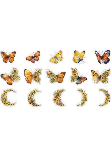 Defter Dekorasyon Malzemesi Amber Kelebek Çıkartmaları (Yurt Dışından) fırsatları