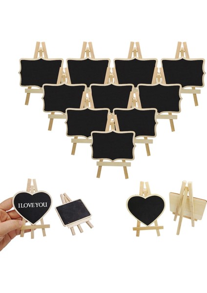 21PCS Mini Ahşap Karayolu ile Tripod Menü Mesaj Panosu Işaretleri Kara Tahta Düğün Dekorasyon Malzemeleri Mağaza Ev Dekor (Yurt Dışından) fırsatları