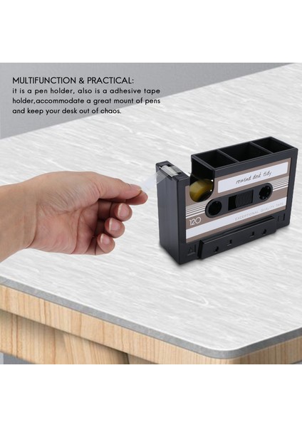 Kaset Bant Dağıtıcı Kalem Tutucu Vazo Kalem Pot Kırtasiye Masası Düzenli Konteyner Ofis Kırtasiye Tedarikçi Hediyesi (Siyah) (Yurt Dışından) fırsatları