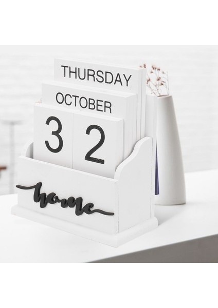 Ahşap Clamshell Masa Blok Takvimi Kalıcı Ahşap Masa Takvimi Hafta Ayı Tarih Ekran Ev Ofis Dekorasyonu (Yurt Dışından) modelleri