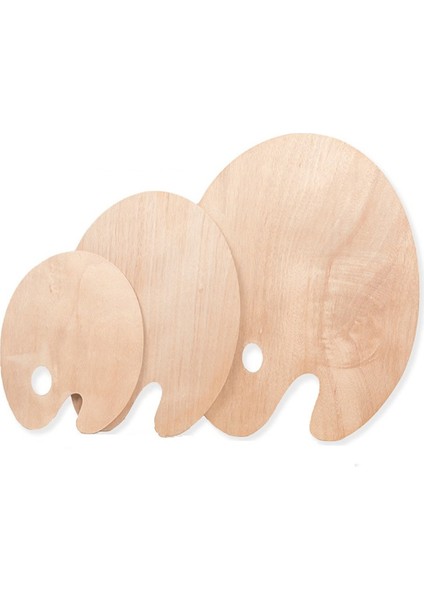 Ahşap Palet Ahşap Oval Boyama Palet Paleti ile Başparmak Deliği (Yurt Dışından)
