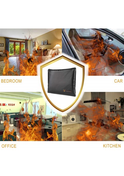 Taşınabilir Fireproof Su Geçirmez Belge Zarf Dosyası Klasör Nakit Torbası Fireproof Para Çantası Lipo Güvenli Çanta A (Yurt Dışından) fiyatları