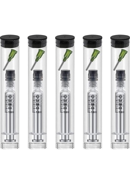 1ml Tekrar Kullanılabilir Cam Şırınga Metal Sıvı Şırınga (Yurt Dışından)