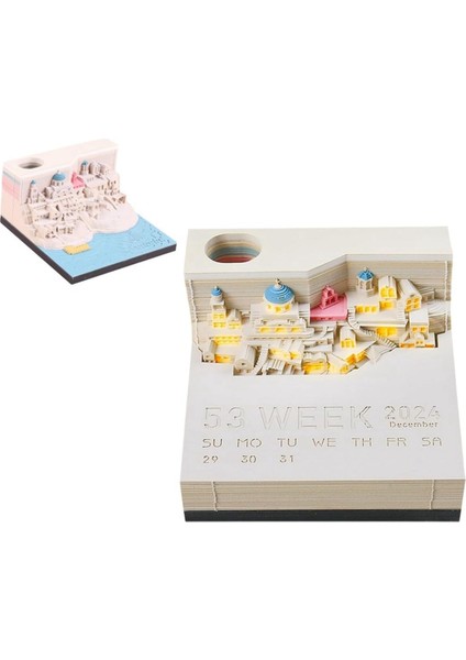 Zaman Parçası Takvimi - 2024 LED Işıklı Masa Takvimi - 3D Takvim (Yurt Dışından) fiyatları