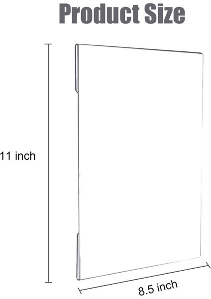 Çift Taraflı Yapışkan Bantlı 8,5X11 Inç Şeffaf Akrilik Tabela Tutucular (Yurt Dışından) indirimleri