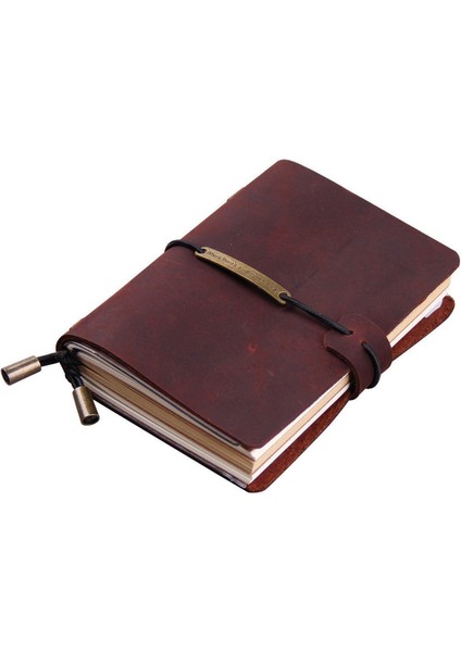 El Yapımı Gezgin Defter, Deri Seyahat Dergisi Erkek ve Kadınlar Için Defter, Yazma Için Mükemmel, Hediyeler, Gezginler, 5.2 x 4 Inç - Kırmızı Şarap (Yurt Dışından)