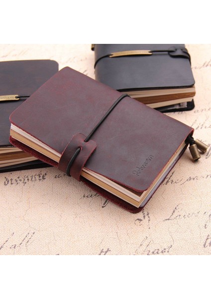 El Yapımı Gezgin Defter, Deri Seyahat Dergisi Erkek ve Kadınlar Için Defter, Yazma Için Mükemmel, Hediyeler, Gezginler, 5.2 x 4 Inç - Kırmızı Şarap (Yurt Dışından) fırsatları