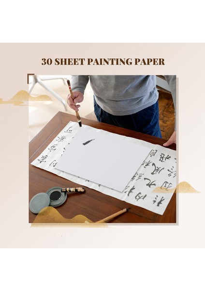 30 Sayfa Beyaz Boyama Kağıdı Xuan Kağıt Pirinç Kağıt Çin Resim ve Hat 36CM*25CM (Yurt Dışından) modelleri