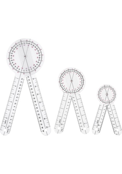 3pcs/set Spinals Gonyometre Koruyucular Kullanıcı Çoklu Çözünür Gonyometre Açısı Omurga Cetvel 360 Derece 180 Derece (Yurt Dışından)