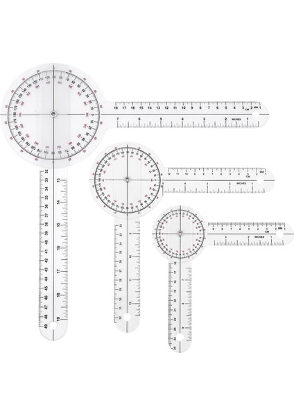 3pcs/set Spinals Gonyometre Koruyucular Kullanıcı Çoklu Çözünür Gonyometre Açısı Omurga Cetvel 360 Derece 180 Derece (Yurt Dışından) fiyatları
