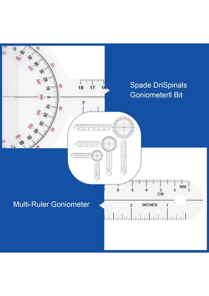 3pcs/set Spinals Gonyometre Koruyucular Kullanıcı Çoklu Çözünür Gonyometre Açısı Omurga Cetvel 360 Derece 180 Derece (Yurt Dışından) fırsatları