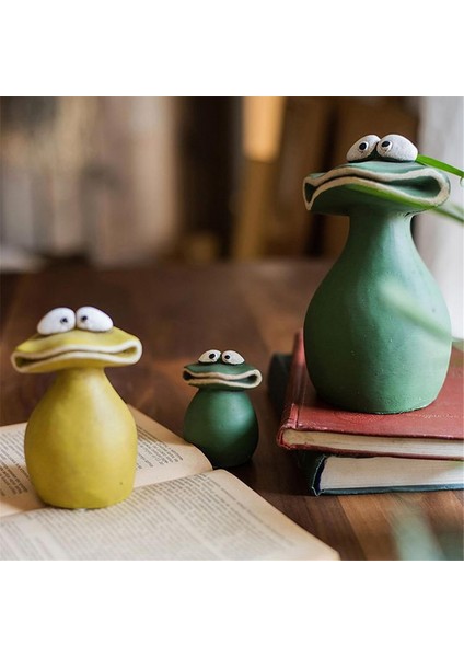 Yeni Büyük Ağız Kurbağa Bahçesi Dekorasyon Su Geçirmez Reçine Büyük Ağız Kurbağa Üç Bahçe Heykeli Ailesi (Yurt Dışından) modelleri